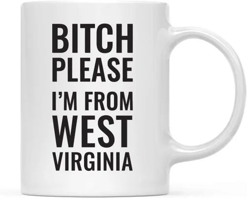 Vista 92 de Andaz Press Taza de café de 11 onzas, regalo de broma, Bitch Please I'm from Alabama, paquete de 1, incluye caja de regalo, divertidas ideas
