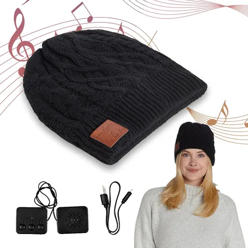 Vista 11 de Gorro Bluetooth unisex con auriculares estéreo inalámbricos compatible con todos los dispositivos Bluetooth