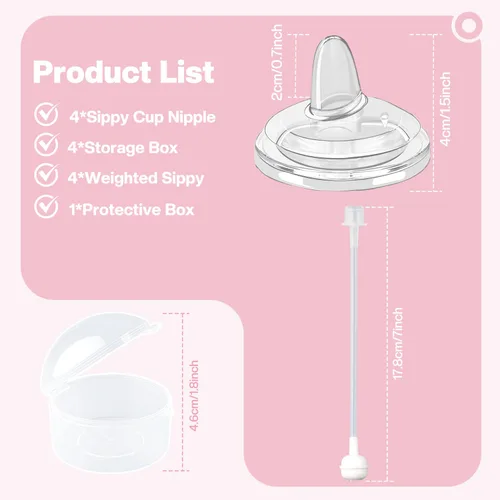 Vista 2 de Tetina para sorber compatible con biberones naturales Philips Avent, tetina de copa con pajita, tetina suave 100% de silicona, flujo variable, sin