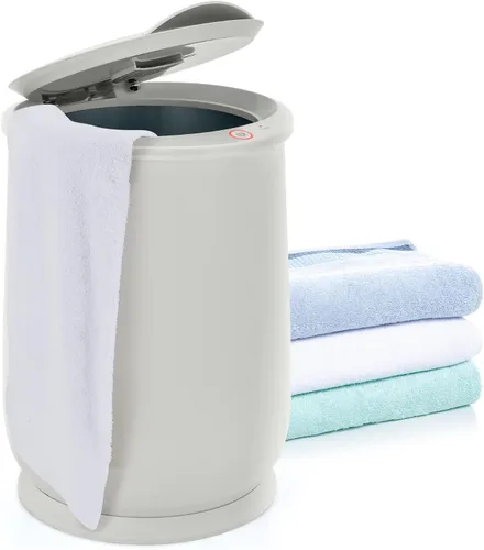 Vista 10 de Tangkula - Calentador de toalla estilo cubo, calentador de toallas de lujo de 20L con porta fragancias, tapa extraíble, control de un botón, apagado