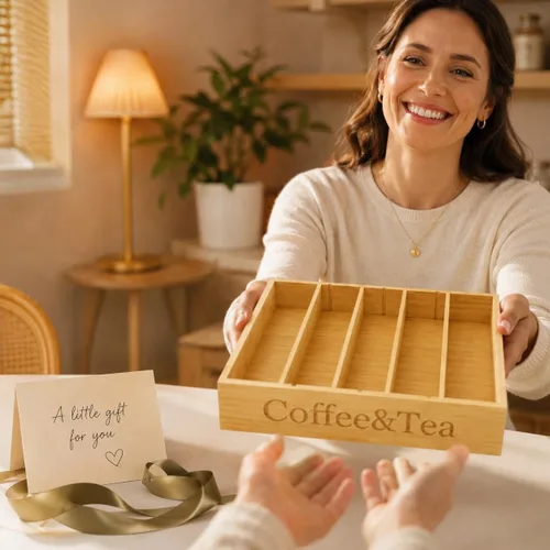 Vista 7 de MinBoo Soporte de Bambú para Cápsulas K para Cajón o Encimera, Soporte para Cápsulas de Café, Almacenamiento de 25-36 Cápsulas K, Organizador