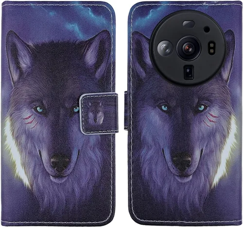 Vista 8 de Pattern Wallet Design Flip PU Leather Cover Skin Protection Case TPU Silicone Shell for Xiaomi 12S Ultra 6.73" (Back Girl)