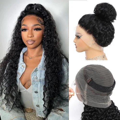 Vista 11 de Peluca de Cabello Humano con Corte Pixie Bob Sin Pegamento Pre Desplumada Pre Cortada Húmeda y Ondulada Pelucas de Encaje Frontal para Mujeres
