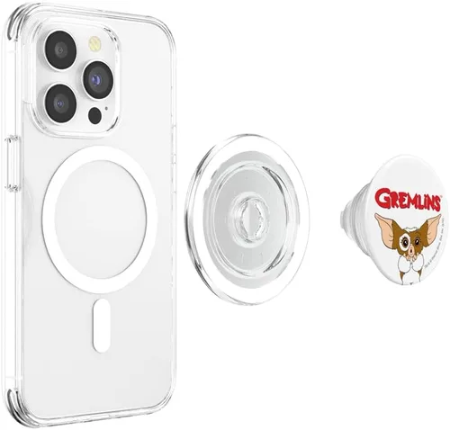 Vista 4 de Gremlins Gizmo Logo PopSockets MagSafe PopGrip para iPhone