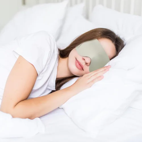Vista 3 de FRESHME 3 piezas de antifaz para dormir sobre la oreja, fina y ligera, antifaz con cintas elásticas para las orejas, para hombres, mujeres, parejas
