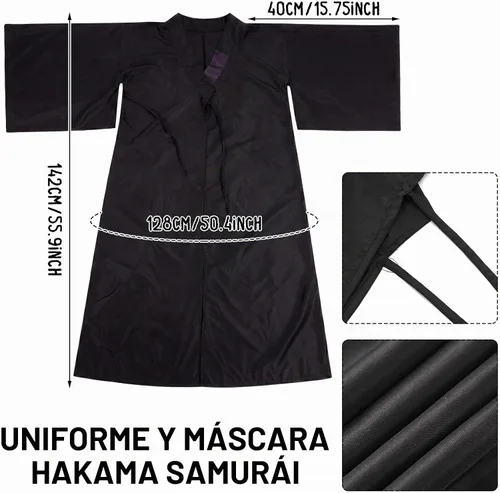 Vista 2 de Chicingyou Juego de 2 piezas de bata negra Samurai con espada retráctil 3D