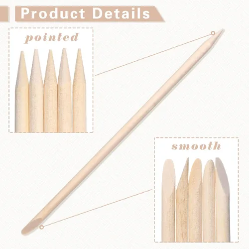 Vista 3 de Demissle Palitos de cera de madera para cejas, mini aplicador de depilación, labio, nariz, ceja, artesanía, pequeña espátula facial para depilación
