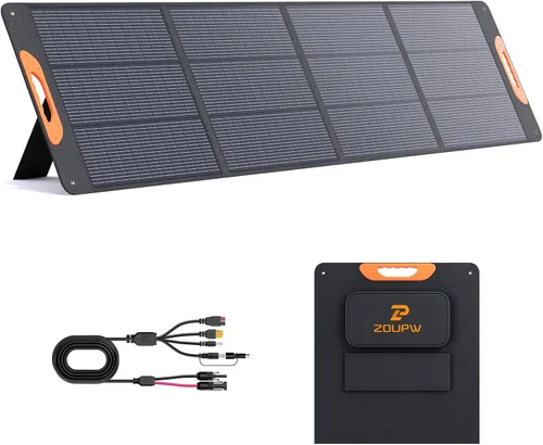 Vista 13 de ZOUPW Panel solar portátil de 100 W para estación de energía, 23.5% de eficiencia, cargador solar plegable mono para Jackery 300/Ecoflow