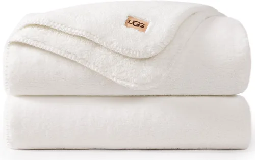 Vista 21 de UGG Whitecap Queen - Manta de forro polar de felpa, 90 x 90 pulgadas, color Se adapta a camas de tamaño Queen y Matrimonial, suave forro polar