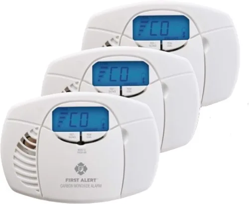 Vista 7 de Alarma contra el monóxido de carbono que funciona con batería de primera alerta con pantalla digital., CO410, 120 volts