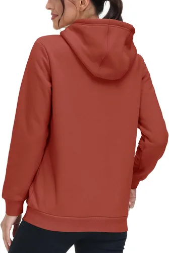 Vista 84 de MAGCOMSEN Sudaderas con capucha para mujer, con forro de sherpa, de vellón, para invierno, cálido, pesado, de algodón, con bolsillo