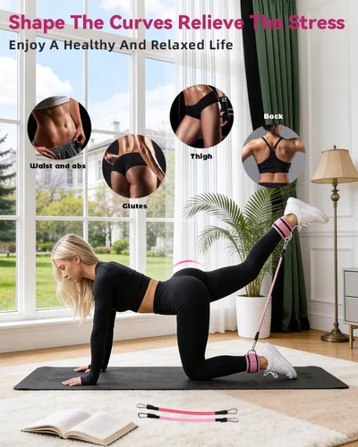 Vista 5 de Kit de pilates para el hogar, 24 piezas, círculos de 14 pulgadas