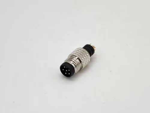 Vista 8 de Elecbee 5 unids M8 conector 6 pin macho recto macho sobremoldeado soldadura copa sin blindaje un código