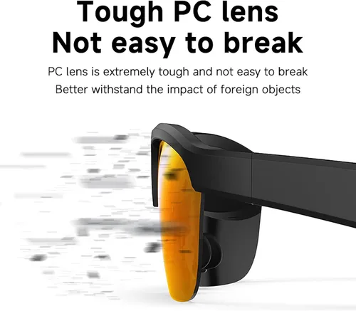 Vista 5 de SkyGenius Lentes inteligentes con altavoz Bluetooth, protección UV polarizada, lentes de sol Bluelight con control de voz para hombres y mujeres