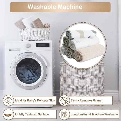 Vista 8 de softan Toallitas para bebé, paquete de 24 toallitas de baño para bebé extrasuaves y ultra absorbentes, toallitas faciales para bebé unisex