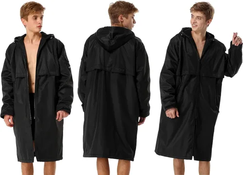 Vista 3 de Nueva chaqueta impermeable impermeable de vellón largo Adoretex