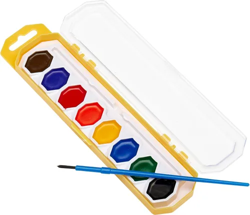 Vista 3 de Cra-Z-art Acuarelas lavables con pincel, 8 colores, 1 bandeja (10651)