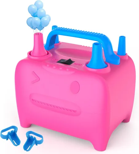 Vista 8 de OWill Balloon Pump Electric, Balloon Inflator Electric Air Pump, Portable Dual Nozzle Balloons Air Pump Electric 600W Blow Machine for Party