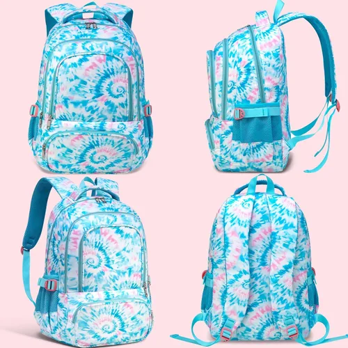 Vista 9 de BLUEFAIRY - Mochilas para niños y niñas para regreso a clases, regalos para niños de primaria, escuela primaria y secundaria, Azul claro