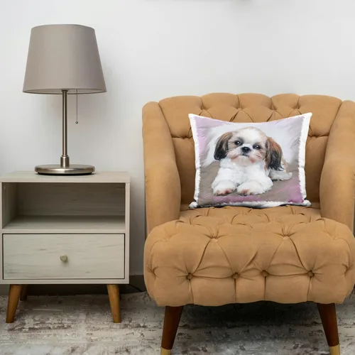 Vista 3 de 3dRose pc_4807_1 Funda de almohada Shih Tzu Puppy, 16 x 16