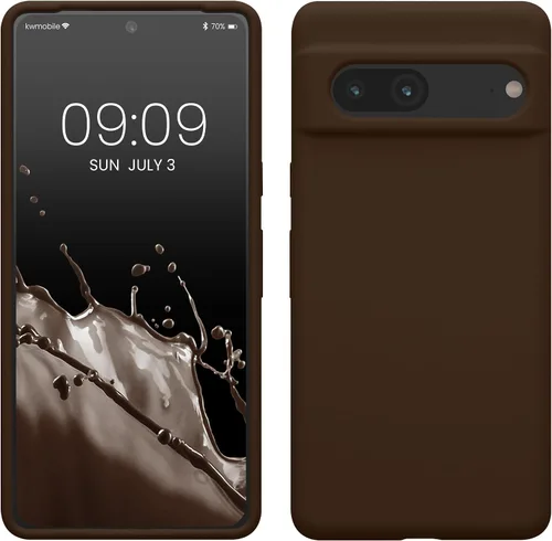 Vista 32 de kwmobile Funda compatible con Google Pixel 7 - Funda de silicona TPU con acabado suave - Piedra antigua