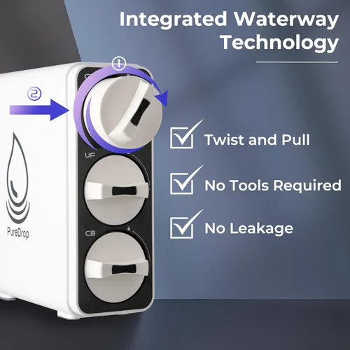 Vista 12 de PureDrop Sistema de filtro de agua para debajo del fregadero sin tanque