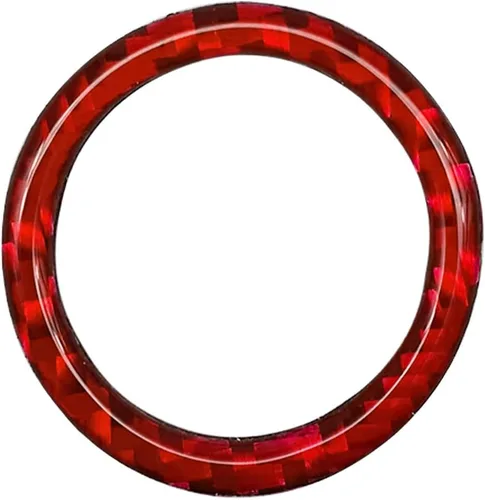 Vista 6 de Cubierta de anillo para botón de arranque del motor, fibra de carbono, sin llave, botón de arranque con un clic, adhesivo para el panel de ajuste