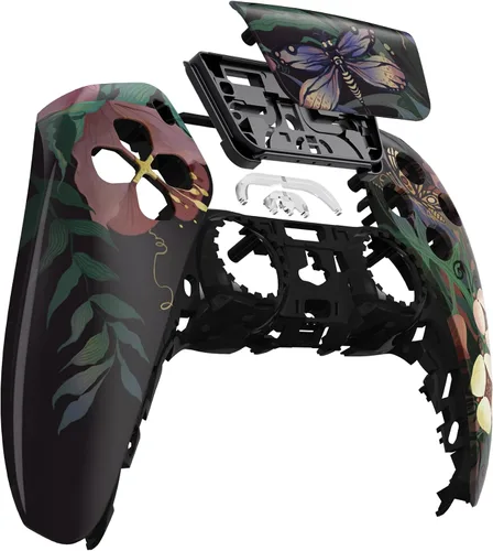 Vista 3 de eXtremeRate Mysterious Garden Touchpad - Carcasa frontal compatible con controlador ps5 BDM-010 BDM-020 BDM-030 BDM-040, carcasa de repuesto