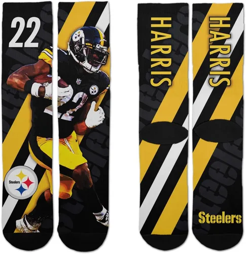 Vista 7 de For Bare Feet NFL Adult Player Stripe Sock - Premium Quality Poly Spandex Blend - Unisex- Stay Comfortable