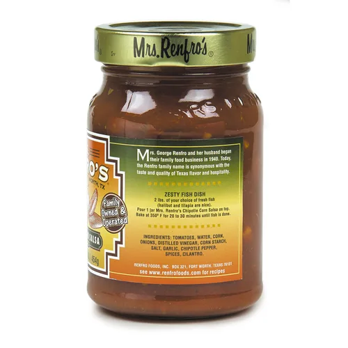 Vista 3 de Mrs. Renfro's Chipotle Corn Salsa, 16 oz Jars (Pack of 4) – Gluten Free Smoky Chipotle Salsa with Sweet Corn & Tomatoes – Texas-Style Salsa for