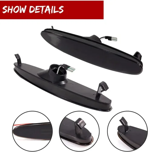 Vista 5 de Lente ahumada ámbar LED delantero marcador lateral luz Fender lámpara compatible con Mazda 6 Mazdaspeed6 GG GY GG1 GY1 Pieza OEM GK2A515E0A