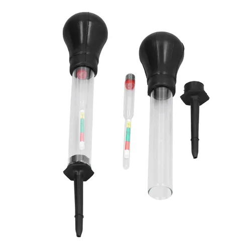 Vista 4 de Hidrómetro, 2 unids hidrómetro de vidrio electro medidor hidráulico 1.100-1.300 herramienta de medición para densidad de electrolitos, hidrómetros