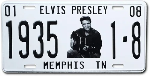 Vista 2 de Midsouth Products Placa de matrícula Elvis - 1Elvis