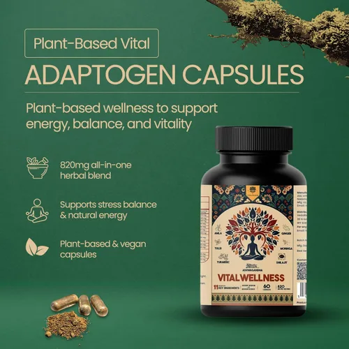 Vista 2 de Calm Energy Supplement for Busy Professionals – Stress Relief & Focus Support No Jitters No Crash Natural Formula for Work Productivity 60
