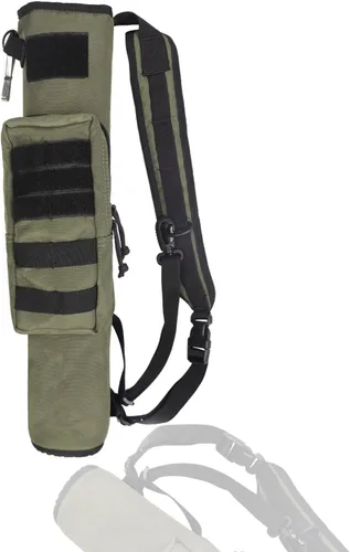 Vista 10 de Carcaj de arco ligero para la espalda con doble uso plegable compacto, bolsa de flechas para la cadera con sistema Molle colgado para tiro al blanco