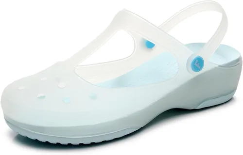 Vista 10 de Zuecos clásicos transparentes de color sólido para mujer, cómodos, suaves y antideslizantes, sandalias de playa de gelatina para actividades al aire