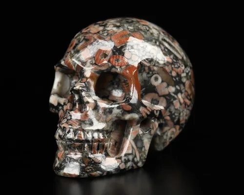Vista 15 de Skullis Cabeza de calavera de cristal de obsidiana negra de 2.0 pulgadas, escultura de arte fino de piedras preciosas talladas a mano, estatua