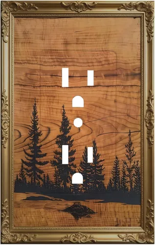 Vista 193 de Cubiertas de Interruptor de Luz Artísticas Decorativas Boho Figura Abstracta Interruptor de Pared Único Placa de Interruptor Decorativo Placa
