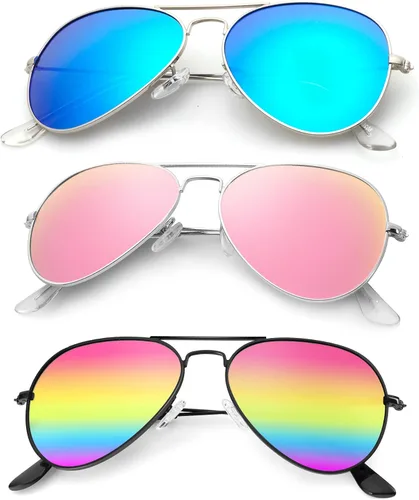 Vista 9 de KALIYADI Classic Aviator Sunglasses for Men Women Driving Sun glasses Polarized Lens UV Blocking Negro