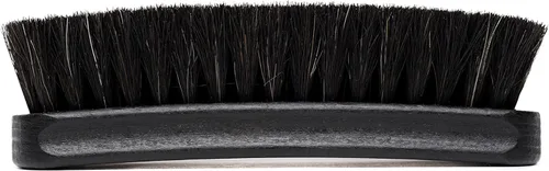 Vista 3 de Cepillo para zapatos 100% cepillo de pelo de caballo Mango cóncavo para agarre premium (negro)