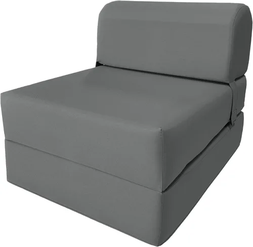 Vista 25 de D&D Futon Furniture. Silla plegable de espuma, sofá de estudio, colchón de espuma plegable para invitados (6 x 24 x 70 pulgadas, negro)