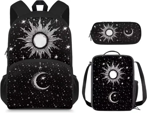 Vista 16 de Mochila 3D Otter para niños de 9 a 11 años, bonita mochila para niñas para la escuela, mochila elegante para niños con lonchera y bolsa