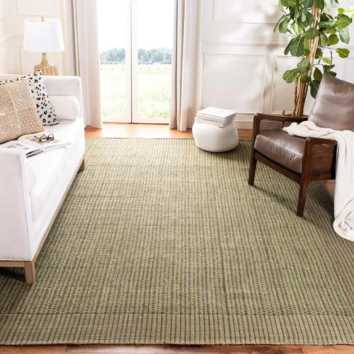 Vista 7 de SAFAVIEH Natural Fiber Collection Runner Rug - 2'3" x 7', Charcoal & Green, Handmade Jute, Ideal for Bedroom, Foyer, Hallway, Entryway (NF451B)