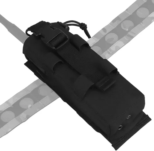 Vista 5 de Funda de radio táctica para cinturón de servicio Walkie Talkie modo de Eversión MOLLE Radio bolsa para chaleco, compatible con PRC 152 148 modelos