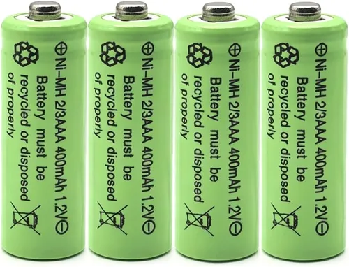 Vista 4 de Areotek Batería recargable de 1/3AAA 150mAh 1.2V para luces solares de jardín al aire libre (1, 1/3AAA)