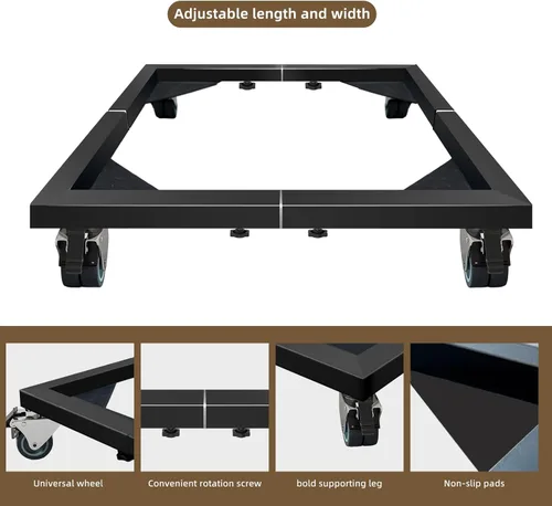 Vista 4 de Soporte para Ahumador de Servicio Pesado – Base Móvil Universal para Ahumadores Eléctricos (Vertical/Digital), Construcción Totalmente de Acero