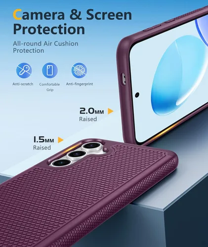 Vista 362 de FNTCASE Funda para iPhone 17 Pro: Fundas delgadas translúcidas de color azul claro compatibles con MagSafe, protección completa de la cámara