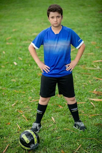 Vista 6 de Camiseta de fútbol para niños de primera calidad, uniforme de entrenamiento de equipo deportivo edades de 6 a 12 años camisas deportivas