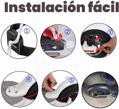 Vista 6 de Kucehiup - Accesorio de repuesto para guardabarros trasero para scooter