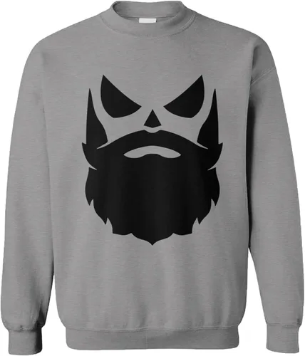 Vista 11 de Pumpkin Face - Sudadera unisex con cuello redondo para Halloween Negro - Traje de esqueleto